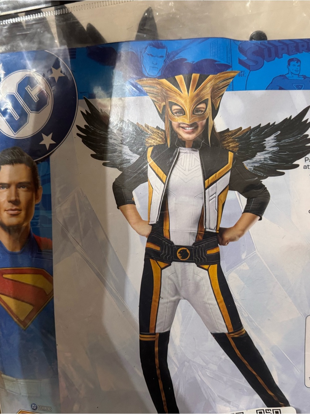 DC Kids Hawkgirl Costume - White, Black & Gold